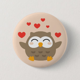 Badge Rond 5 Cm Illustration de I Owl You