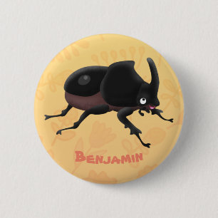 Badge Rond 5 Cm Illustration de la caricature du dendroctone du rh