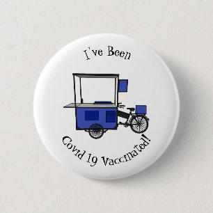 Badge Rond 5 Cm Illustration de la charrette alimentaire