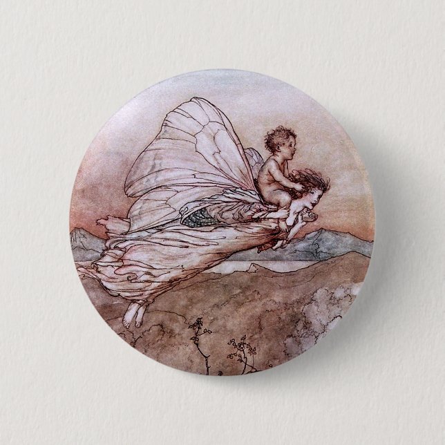 Badge Rond 5 Cm Illustration de la fée Arthur Rackham (Devant)