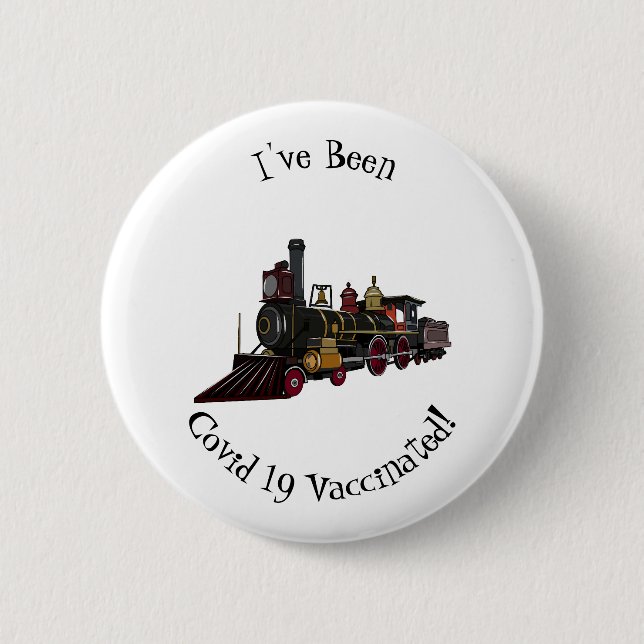 Badge Rond 5 Cm Illustration de la locomotive à vapeur (Devant)