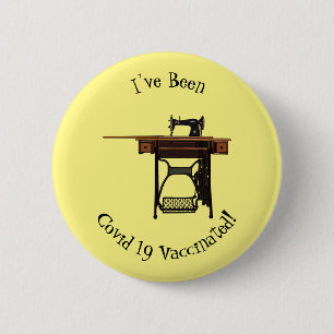 Badge Rond 5 Cm Illustration de la machine à coudre