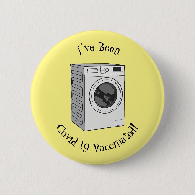 Badge Rond 5 Cm Illustration de la machine à laver (Devant)