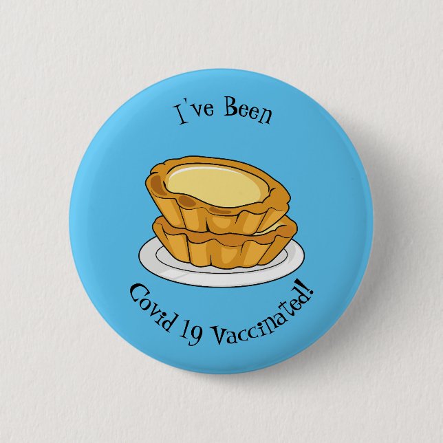 Badge Rond 5 Cm Illustration de la tarte à l'oeuf (Devant)