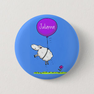 Badge Rond 5 Cm Illustration de l'humour en ballons de mouton mign