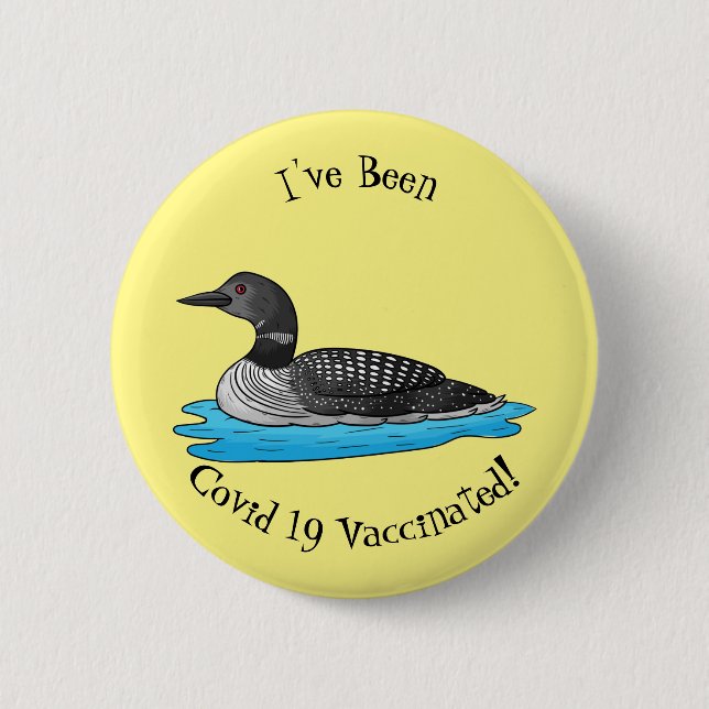 Badge Rond 5 Cm Illustration de Loon bird (Devant)