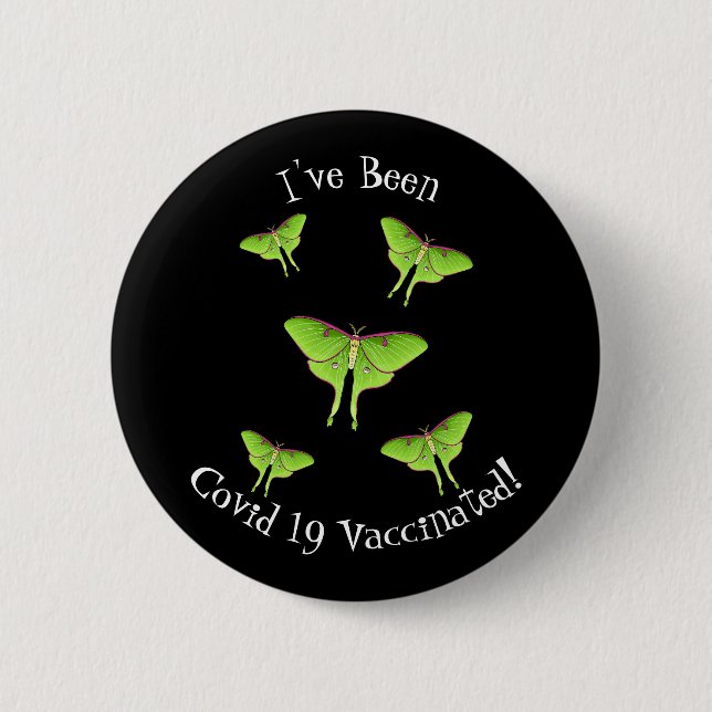 Badge Rond 5 Cm Illustration de Luna Moth  (Devant)