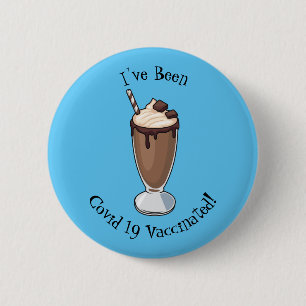 Badge Rond 5 Cm Illustration de milk-shake au chocolat
