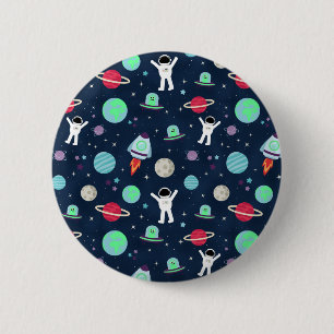 Badge Rond 5 Cm illustration de motif spatial