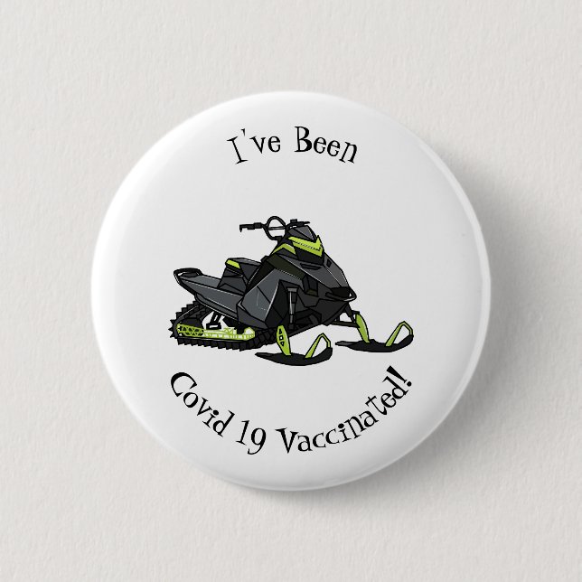Badge Rond 5 Cm Illustration de motoneige (Devant)
