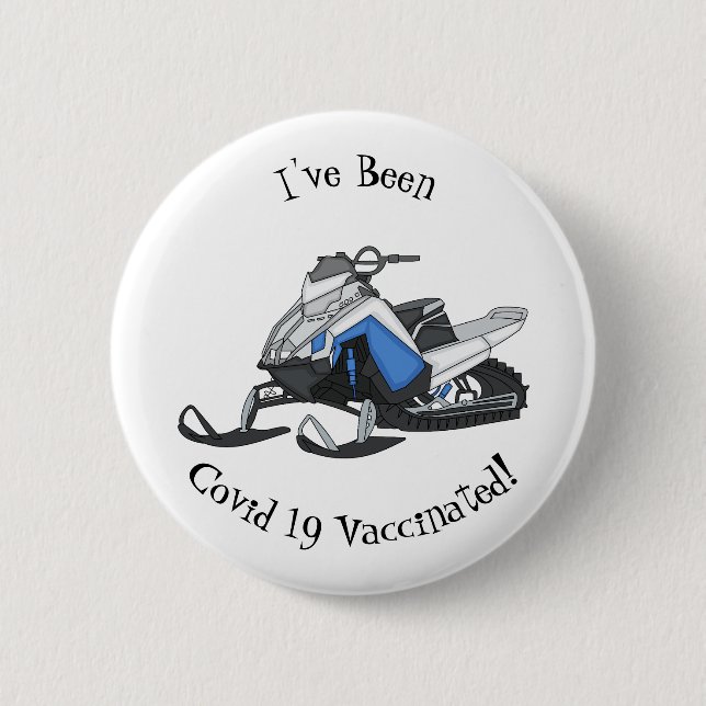 Badge Rond 5 Cm Illustration de motoneige (Devant)