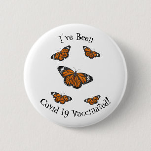 Badge Rond 5 Cm Illustration de papillon monarque