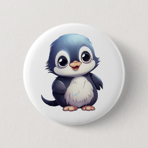 Badge Rond 5 Cm Illustration de pingouin de dessin