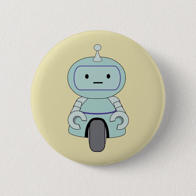 Badge Rond 5 Cm Illustration de robot rétro (Devant)