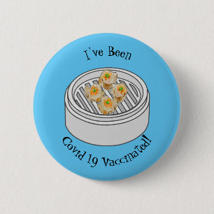 Badge Rond 5 Cm Illustration de Shumai dim sum