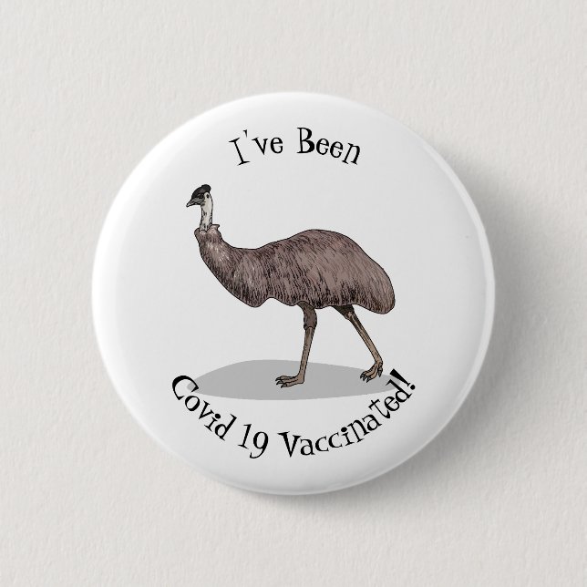 Badge Rond 5 Cm Illustration d'Emu bird (Devant)