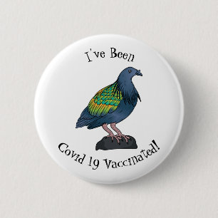 Badge Rond 5 Cm Illustration d'oiseau de pigeon de Nicobar