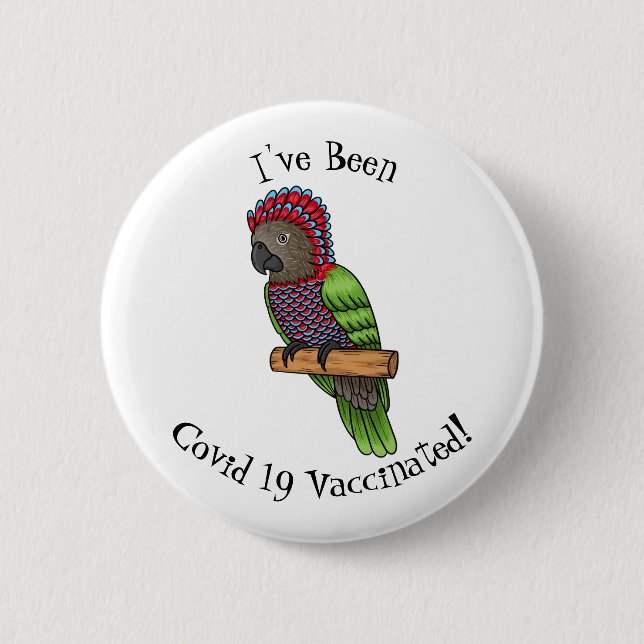 Badge Rond 5 Cm Illustration d'oiseau perroquet à tête de faucon (Devant)