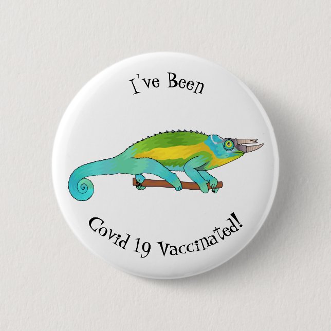 Badge Rond 5 Cm Illustration du caméléon de Jackson (Devant)