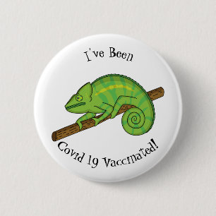 Badge Rond 5 Cm Illustration du caméléon de la parson