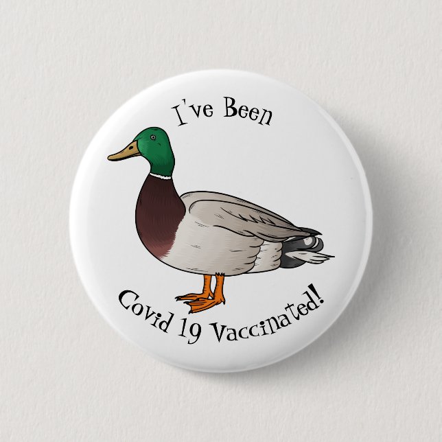 Badge Rond 5 Cm Illustration du canard de Majard (Devant)