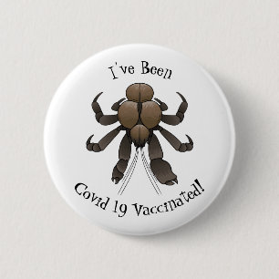 Badge Rond 5 Cm Illustration du crabe de coco
