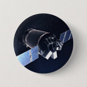 Badge Rond 5 Cm Illustration Du Dragon Xl Spacecraft.