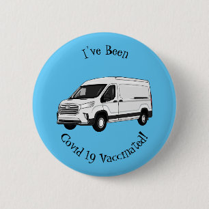 Badge Rond 5 Cm Illustration du fourgon de livraison