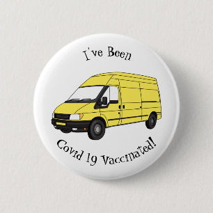 Badge Rond 5 Cm Illustration du fourgonnette de livraison