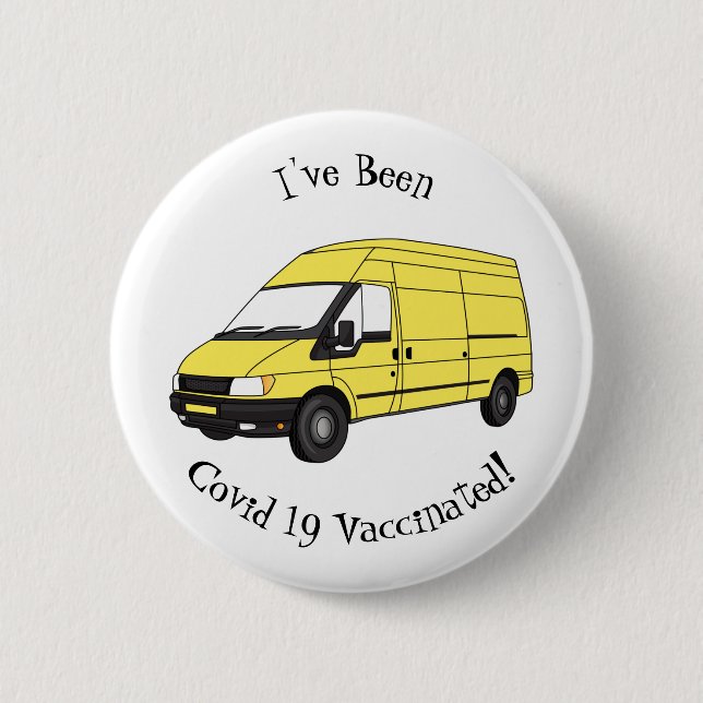 Badge Rond 5 Cm Illustration du fourgonnette de livraison (Devant)