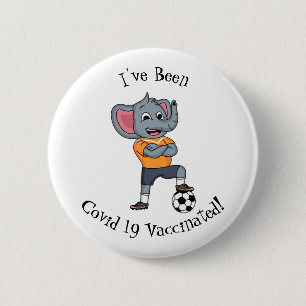 Badge Rond 5 Cm Illustration du joueur de football éléphant