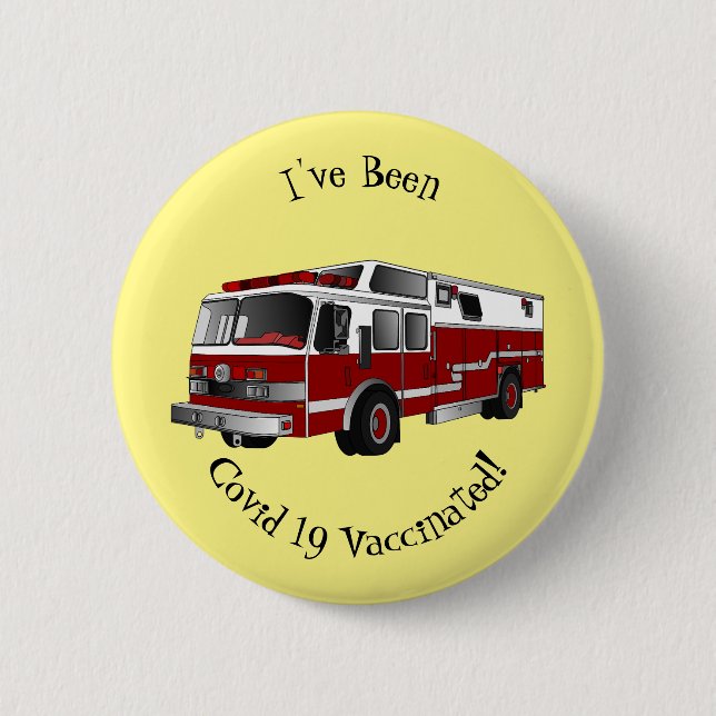 Badge Rond 5 Cm Illustration du moteur à incendie (Devant)