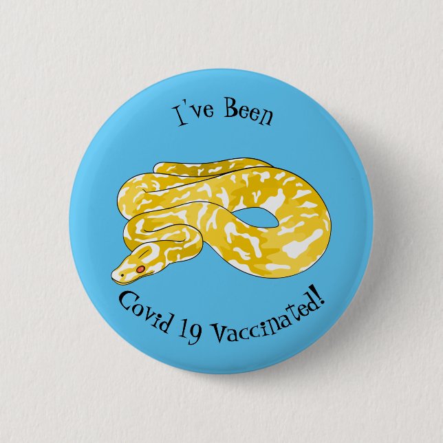 Badge Rond 5 Cm Illustration du serpent python birman (Devant)