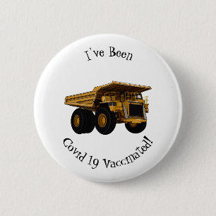 Badge Rond 5 Cm Illustration d'un camion à grande échelle