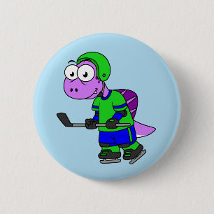 Badge Rond 5 Cm Illustration D'Un Joueur De Spinosaurus.