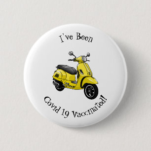 Badge Rond 5 Cm Illustration d'une moto cyclable