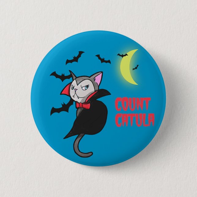 Badge Rond 5 Cm Illustration mignonne de calembour de chat de (Devant)