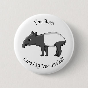 Badge Rond 5 Cm Illustration mignonne de tapir