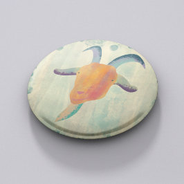 Badge Rond 5 Cm Illustration moderne de chèvre peinte