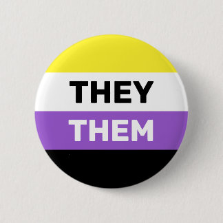 Badge Rond 5 Cm ILS/EUX Couleurs d'indicateur de genre non binaire