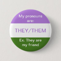 Ils/eux pronouns bouton drapeau de la genderqueer