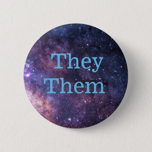 Badge Rond 5 Cm Ils ils bouton de pronom (Devant)