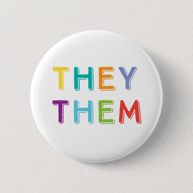 Badge Rond 5 Cm ils les pronoms (Devant)