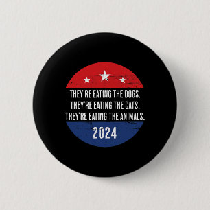 Badge Rond 5 Cm Ils mangent Les Chiens Ils mangent Les Chats Tru
