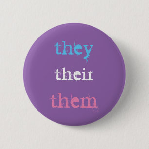 Badge Rond 5 Cm ils (pronom préféré)