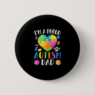 Badge Rond 5 Cm I'm A Proud Autism Dad Autism Awareness