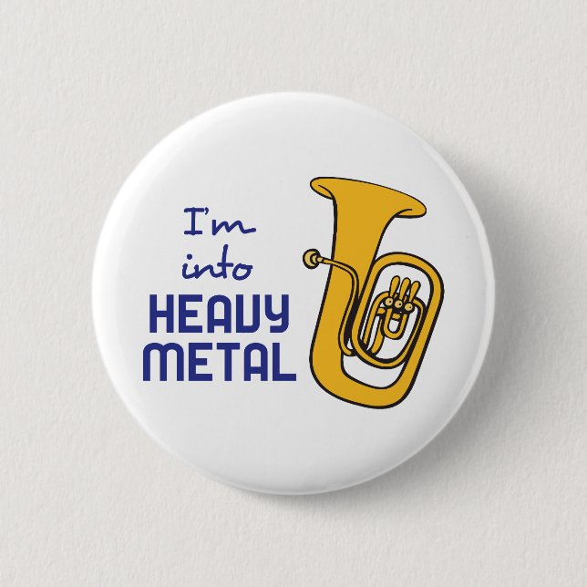 BADGE ROND 5 CM IM DANS LE MÉTAL LOURD (Devant)