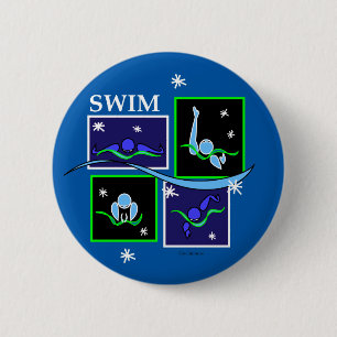 Badge Rond 5 Cm IM hiver de matin