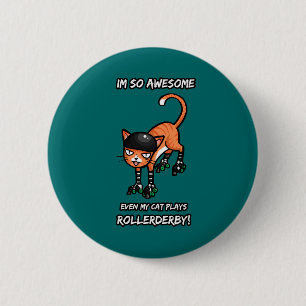Badge Rond 5 Cm Im si impressionnant même mon chat joue