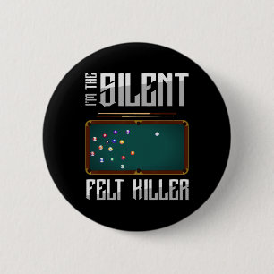 Badge Rond 5 Cm Im Silent Senst Killer Snooker Pool Billard P